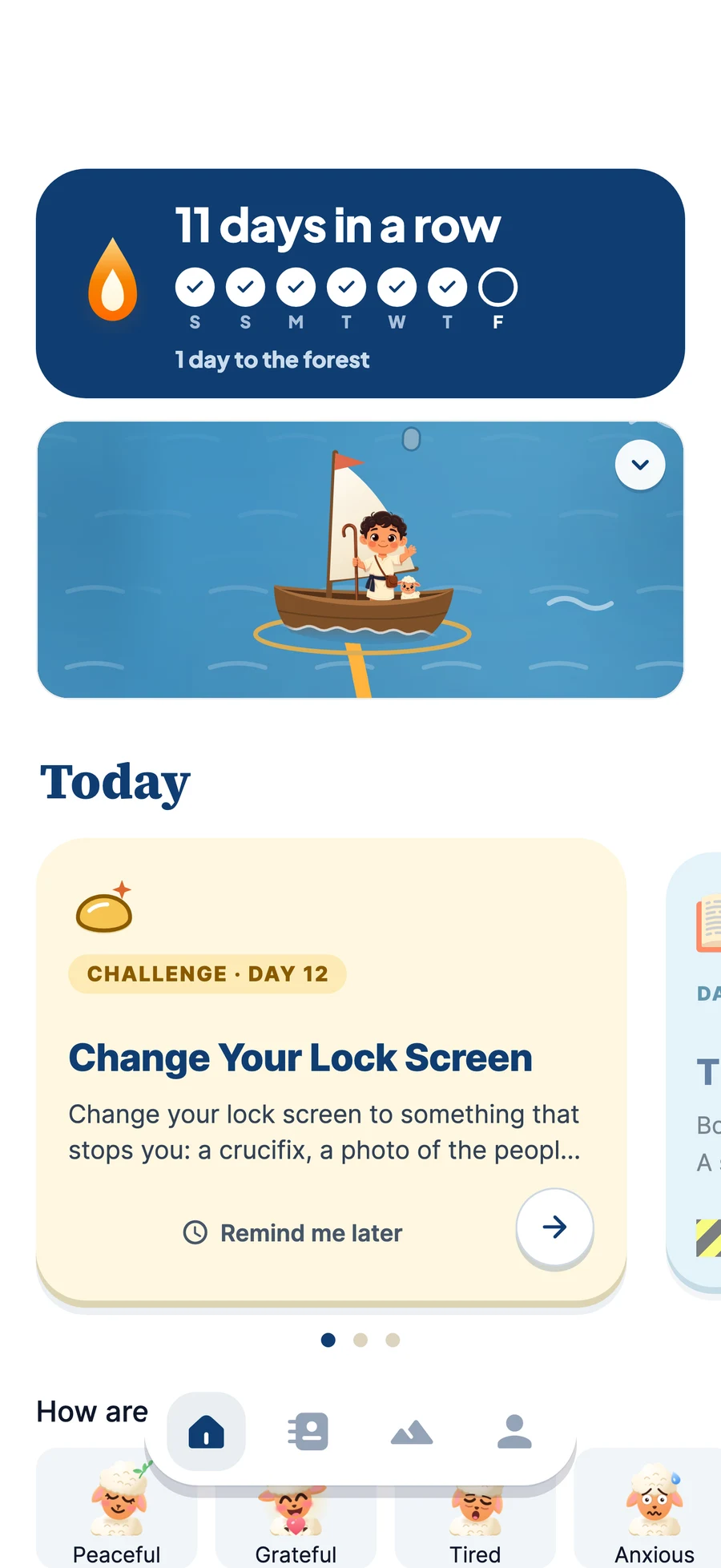 Today’s challenge card: Change Your Lock Screen